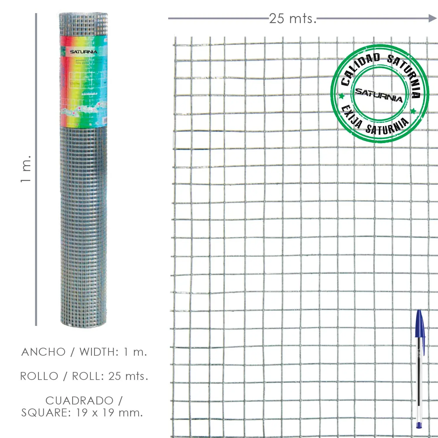 MALLA ELECTROSOLDADA GALVANIZADA 25