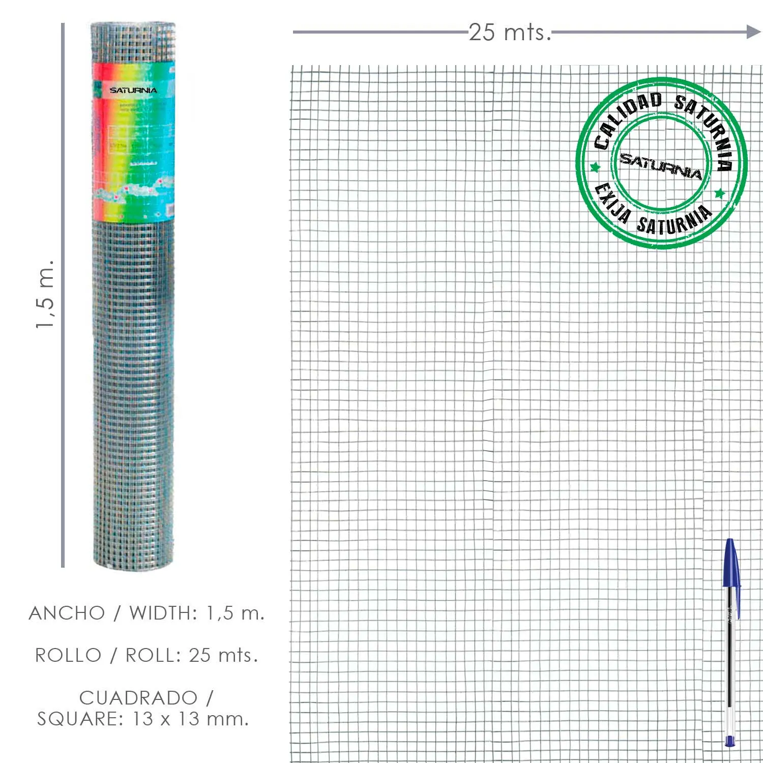 MALLA ELECTROSOLDADA GALVANIZADA 13