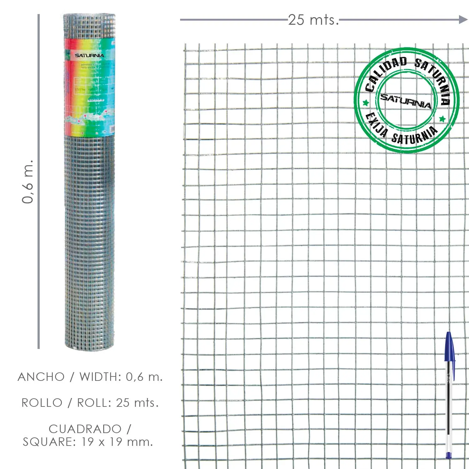 MALLA ELECTROSOLDADA GALVANIZADA 19