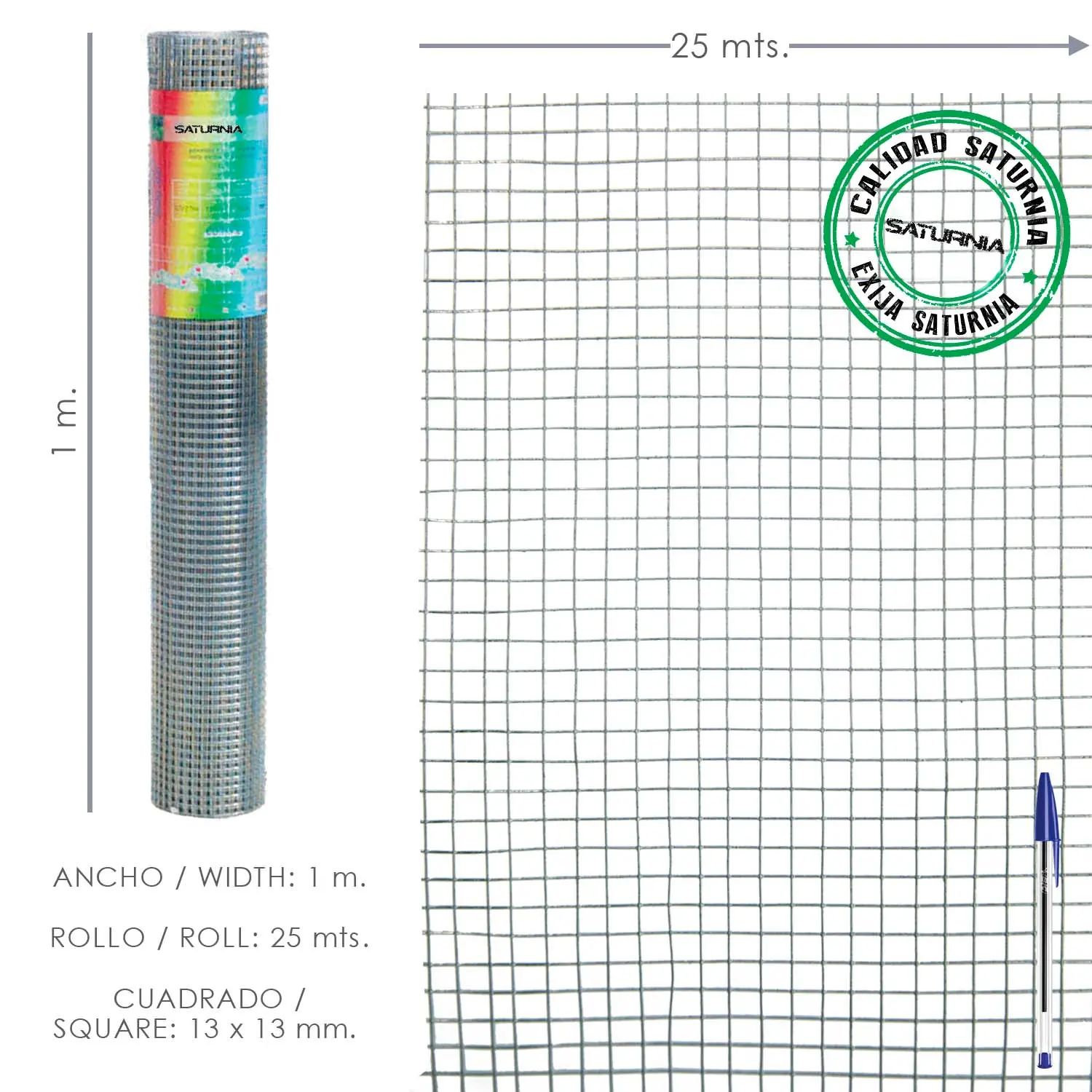 MALLA ELECTROSOLDADA GALVANIZADA 13