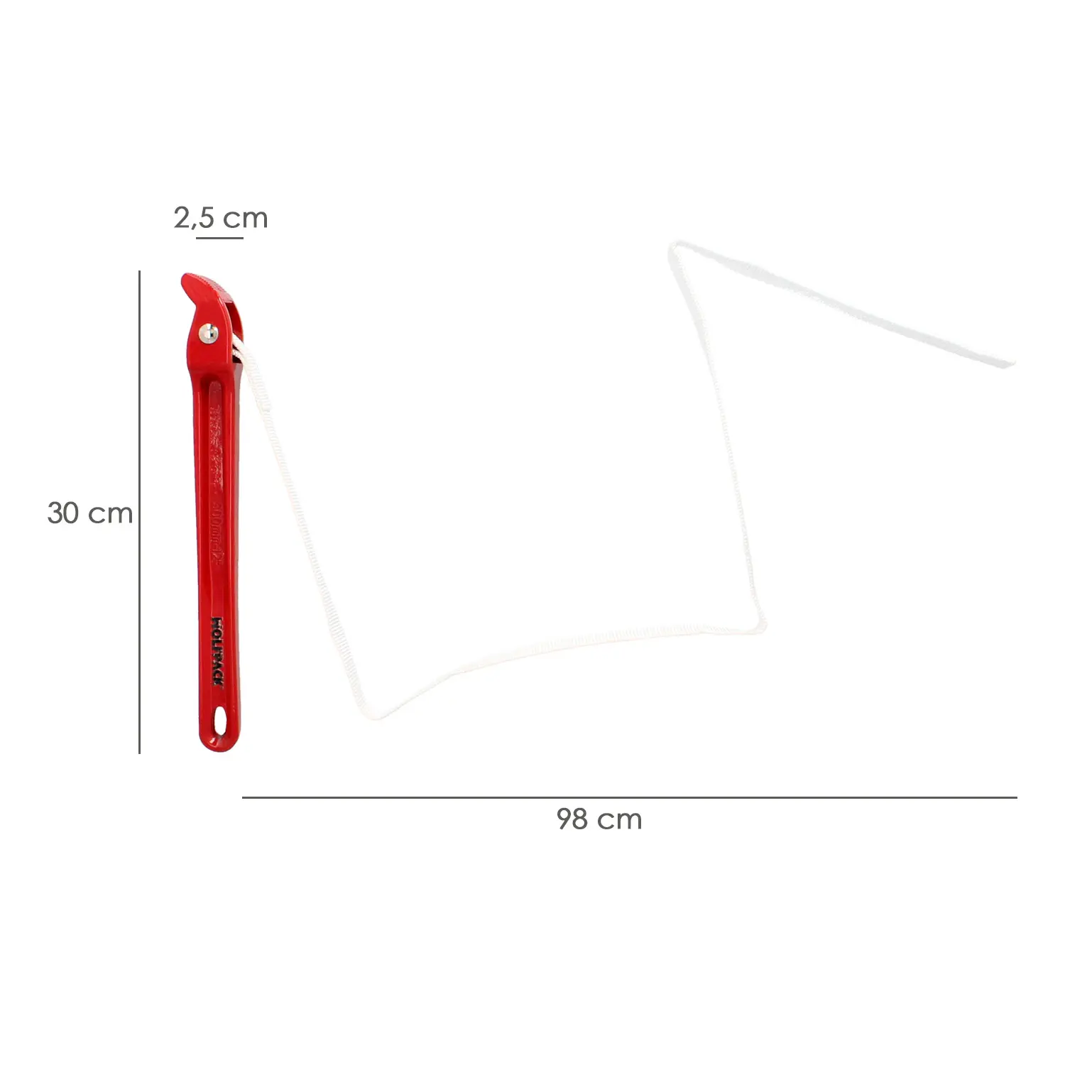 LLAVE CINTA NYLON ALUMINIO 30 CM.  