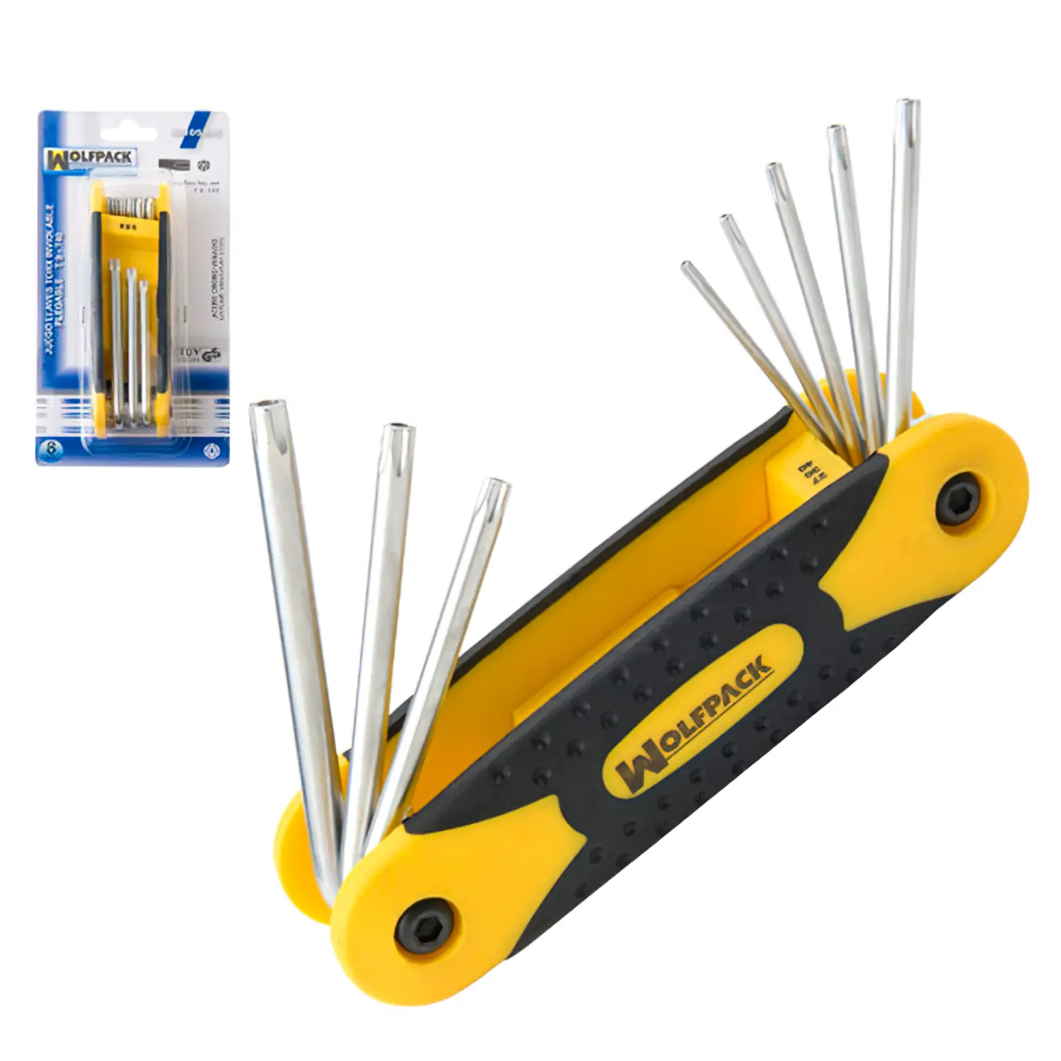 JUEGO LLAVES TORX PLEGABLE  8 PIEZA