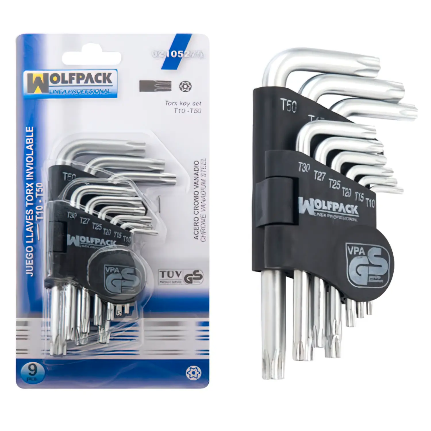 JUEGO LLAVES TORX "L" 9 PIEZAS INVI