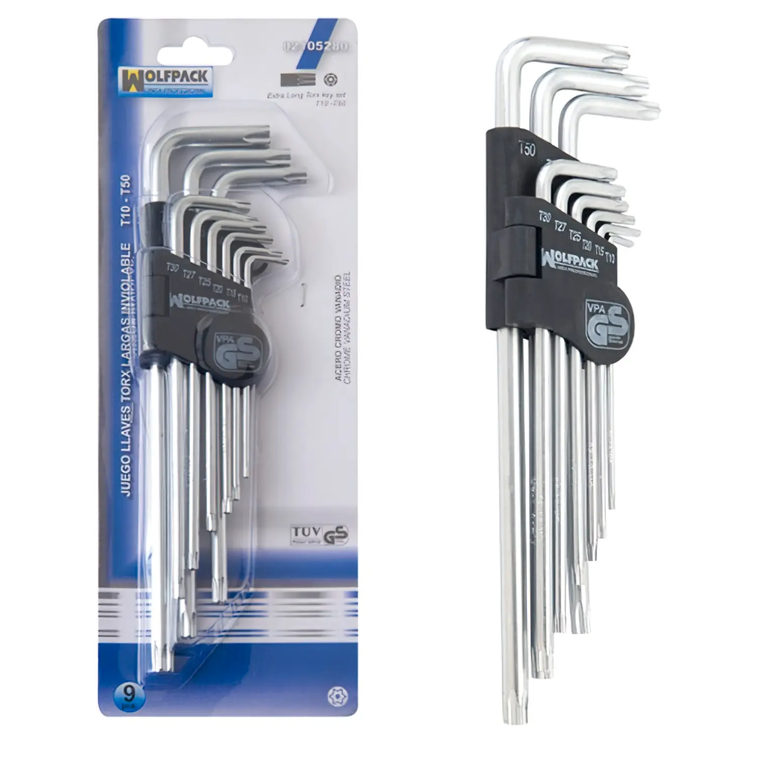 JUEGO LLAVES TORX "L" 9 PIEZAS LARG