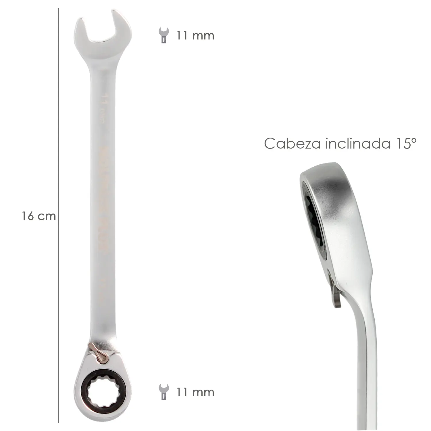 LLAVE COMBINADA C/CARRACA  11MM