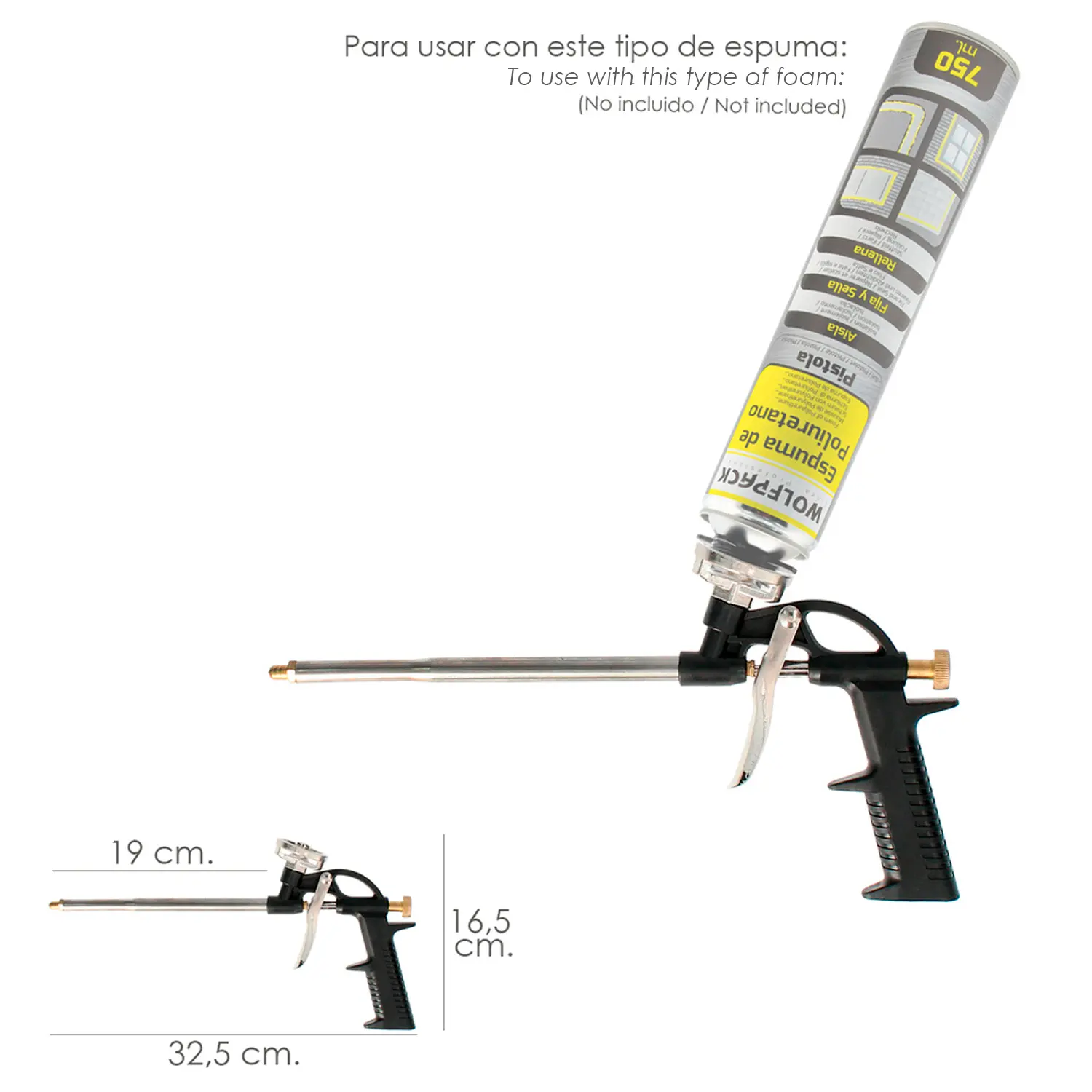 PISTOLA PARA ESPUMA POLIURETANO REG