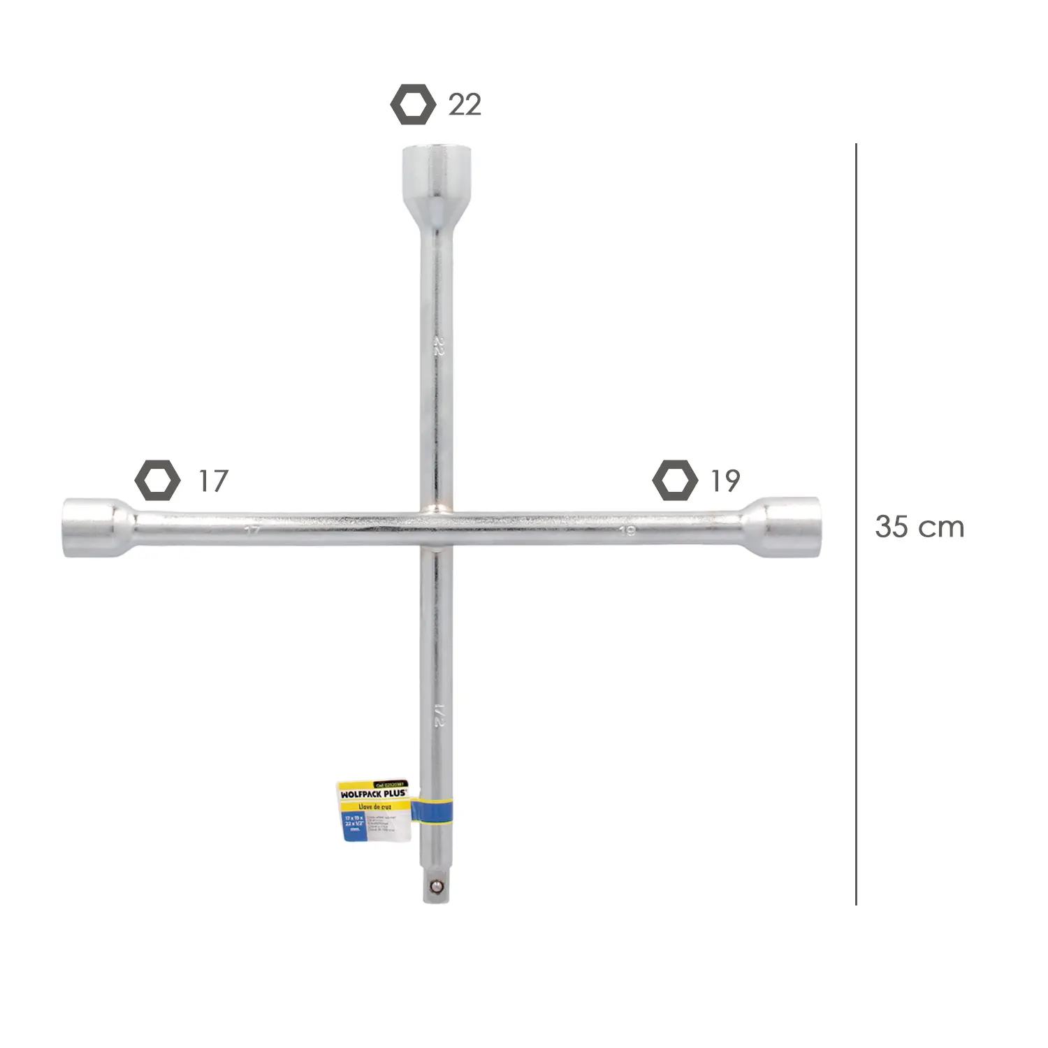 LLAVE CRUZ WOLFPACK 17X19X22X1/2" C