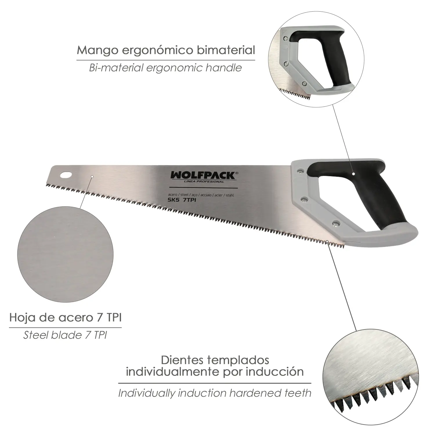 SERRUCHO CARPINTERO BIMATERIAL 400 