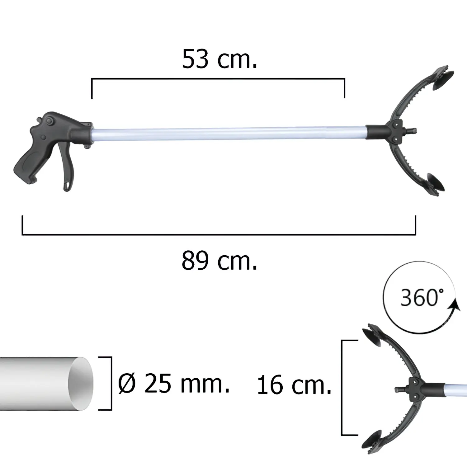 PINZA COGER OBJETOS 89 CM.