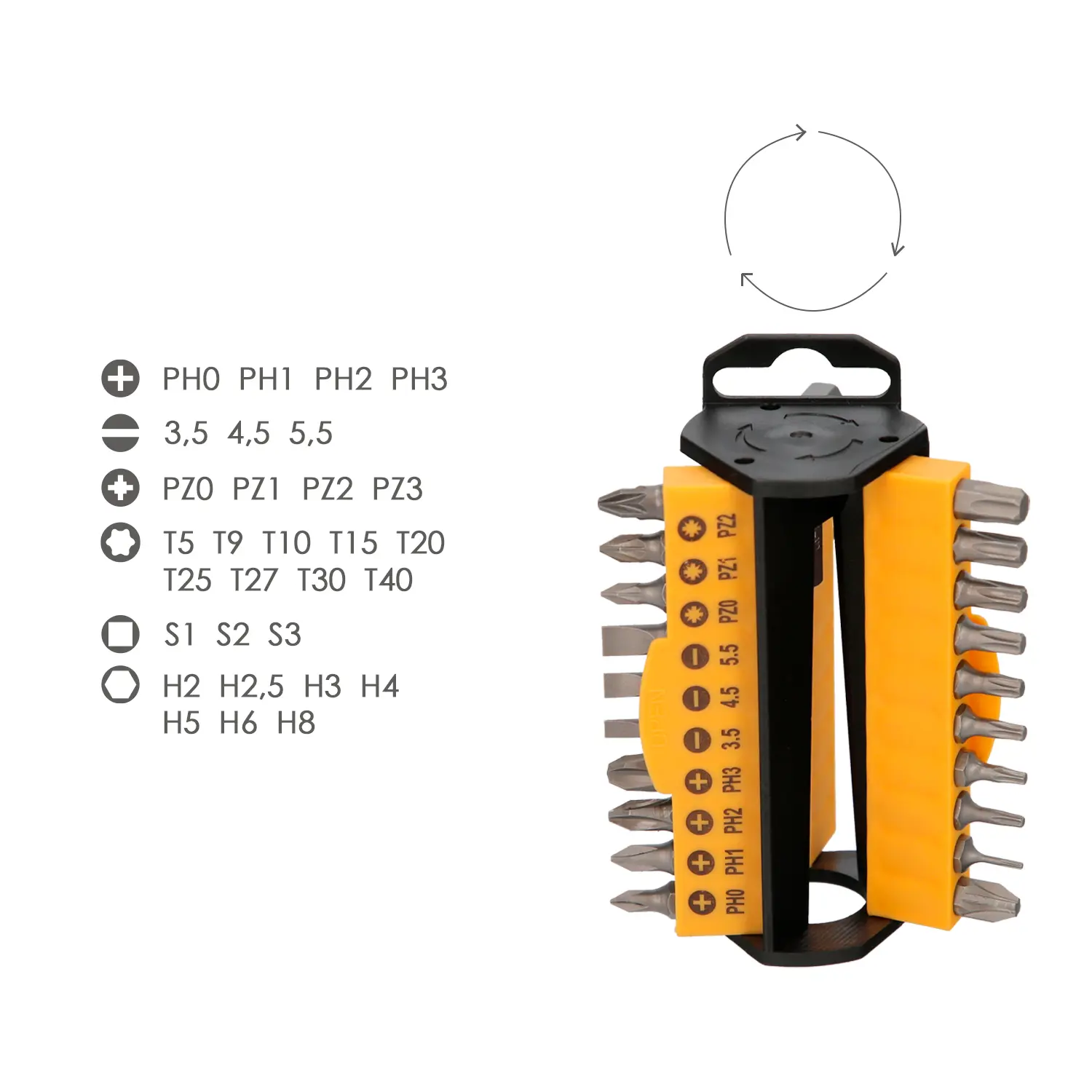 JUEGO PUNTAS 1/4" CON  ADAPTADOR 35