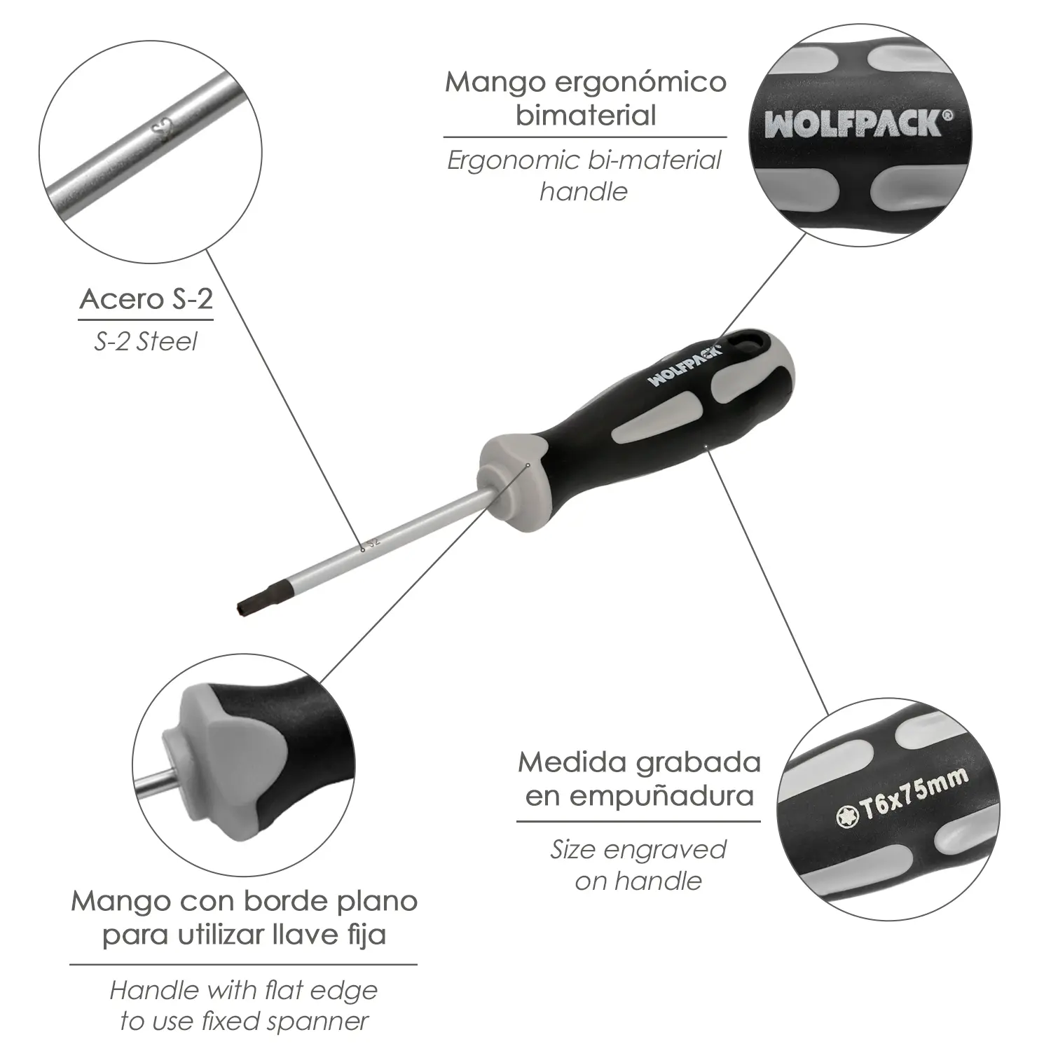 DESTORNILLADOR TORX ACERO S2 MANGO 