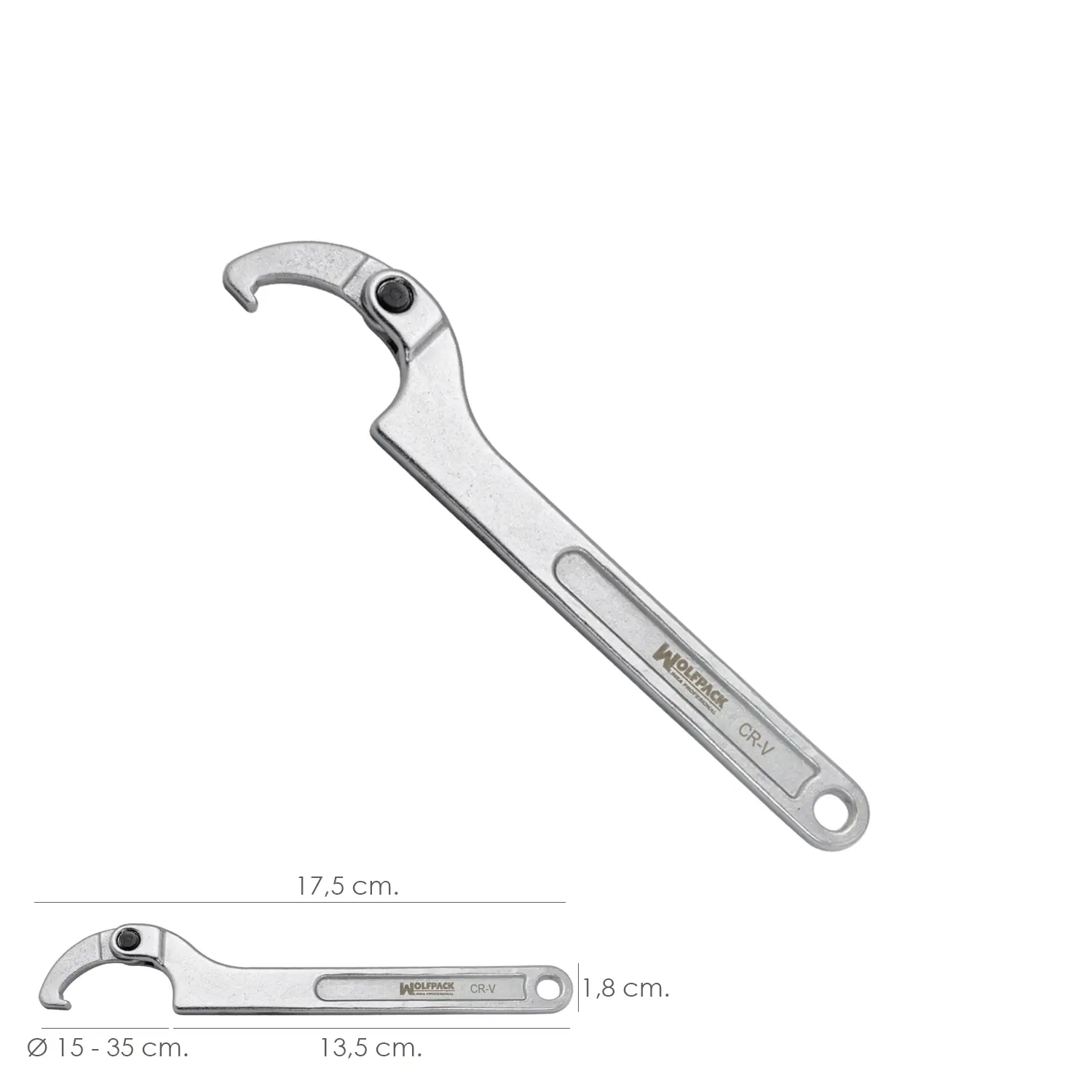 LLAVE DE GANCHO ARTICULADA PARA TUB