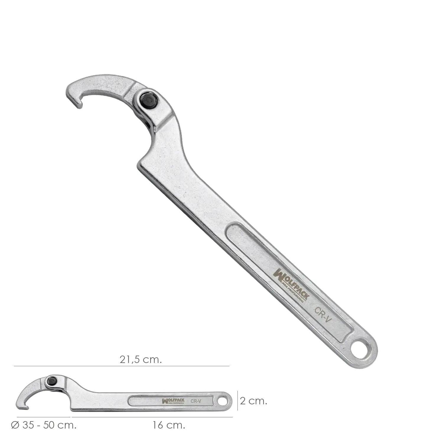 LLAVE DE GANCHO ARTICULADA PARA TUB