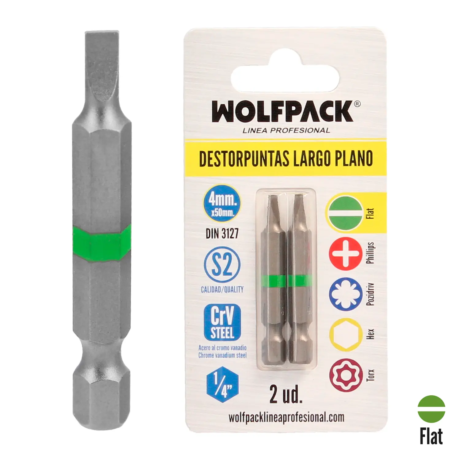 DESTORPUNTAS LARGO PLANO 4 MM. (2 P