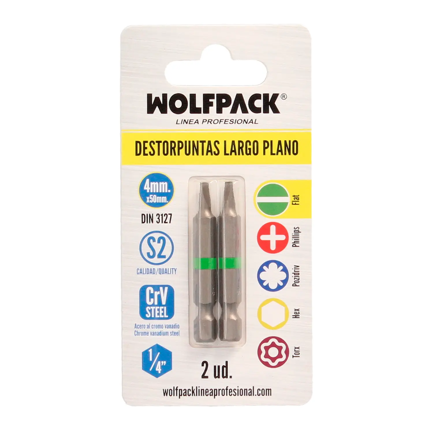 DESTORPUNTAS LARGO PLANO 4 MM. (2 P