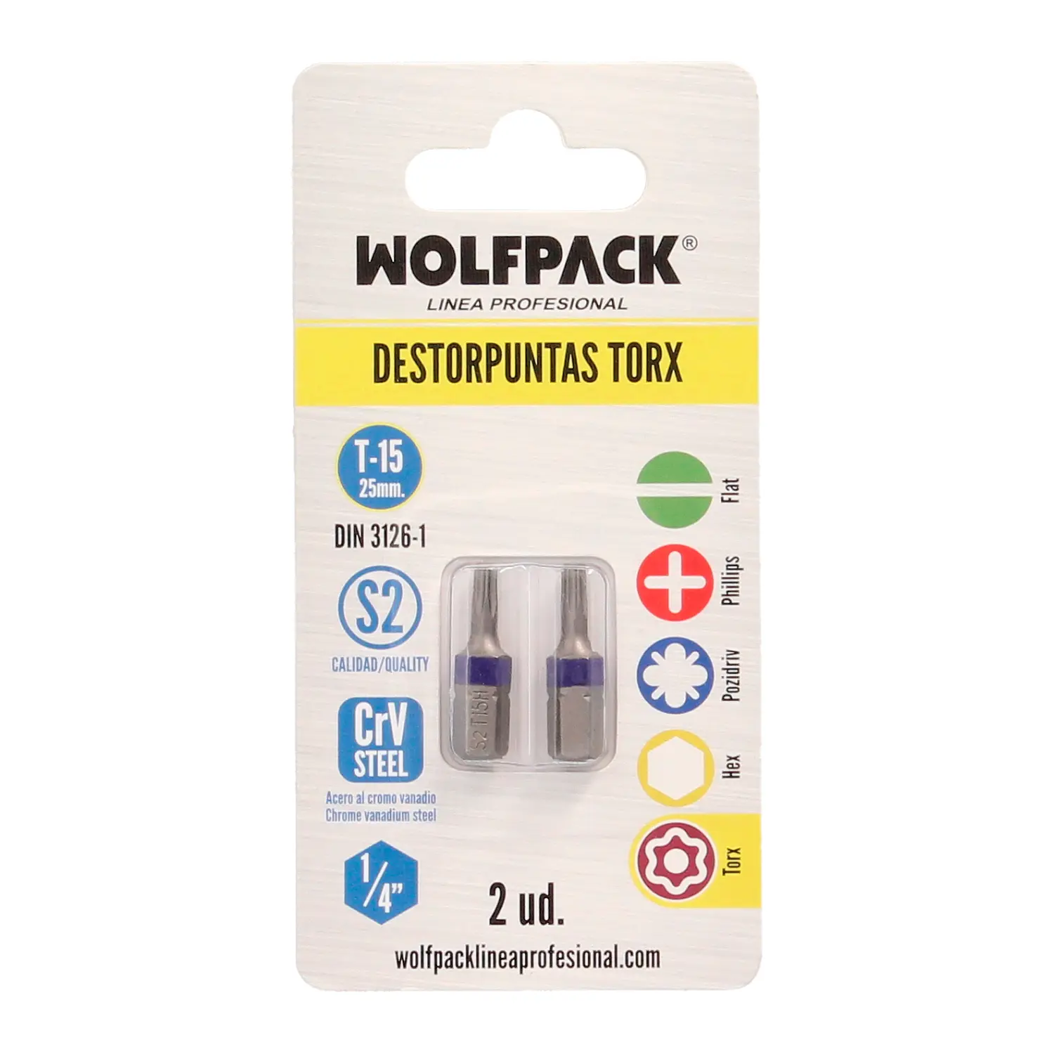 DESTORPUNTAS TORX T15 (2 PIEZAS) AC