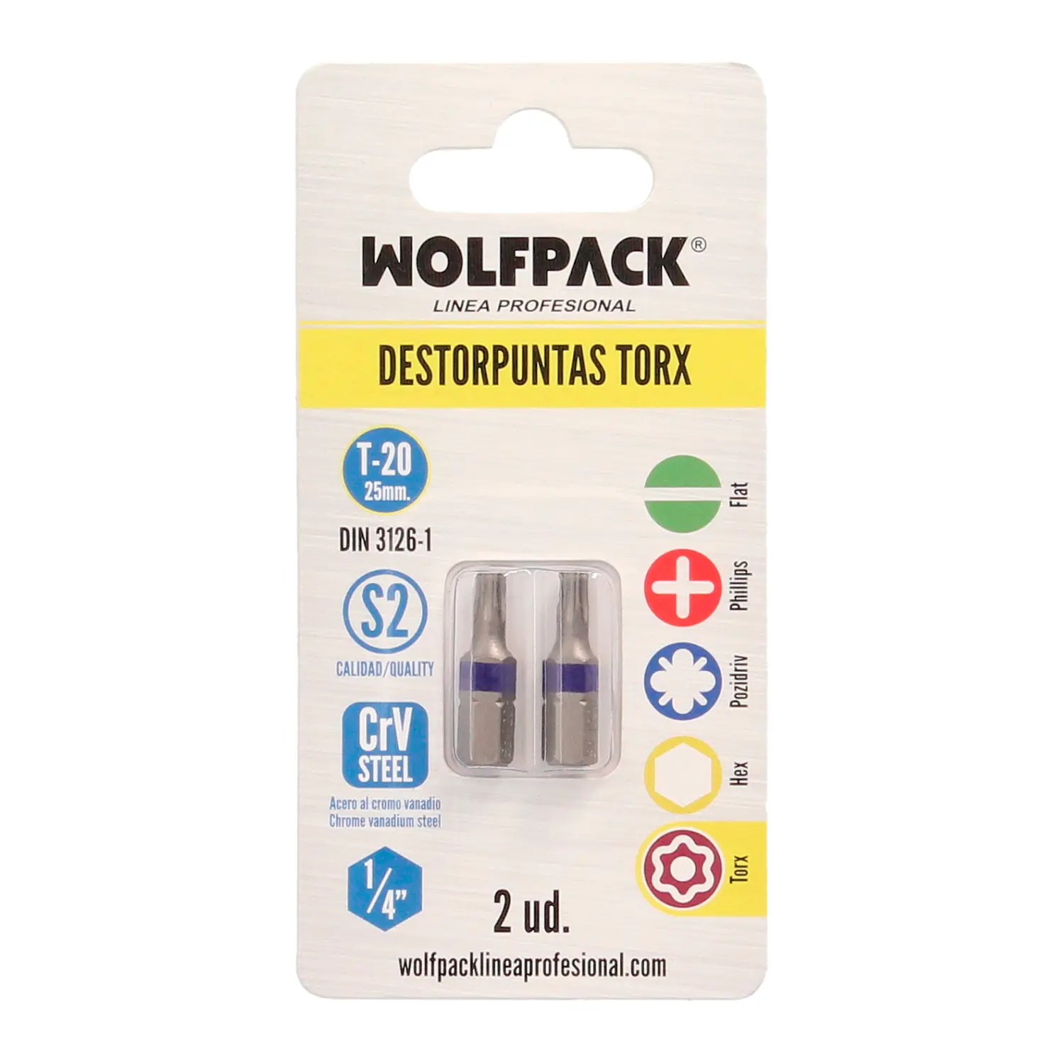 DESTORPUNTAS TORX T20 (2 PIEZAS) AC