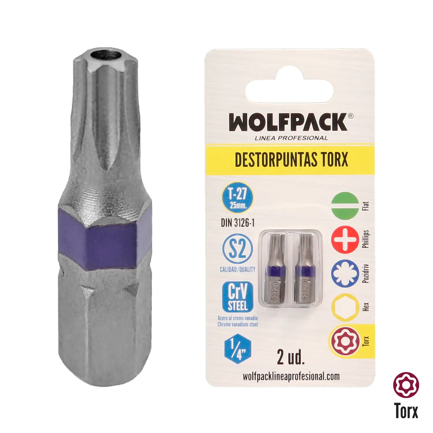 DESTORPUNTAS TORX T-27     S2 (2PZ.