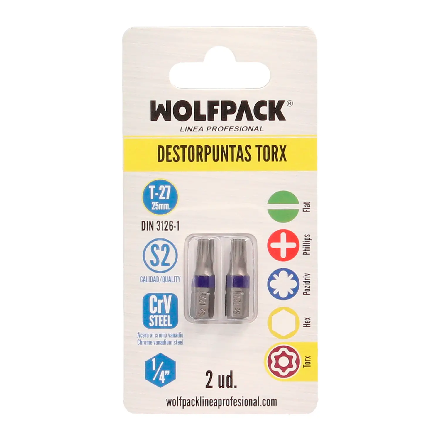 DESTORPUNTAS TORX T-27     S2 (2PZ.