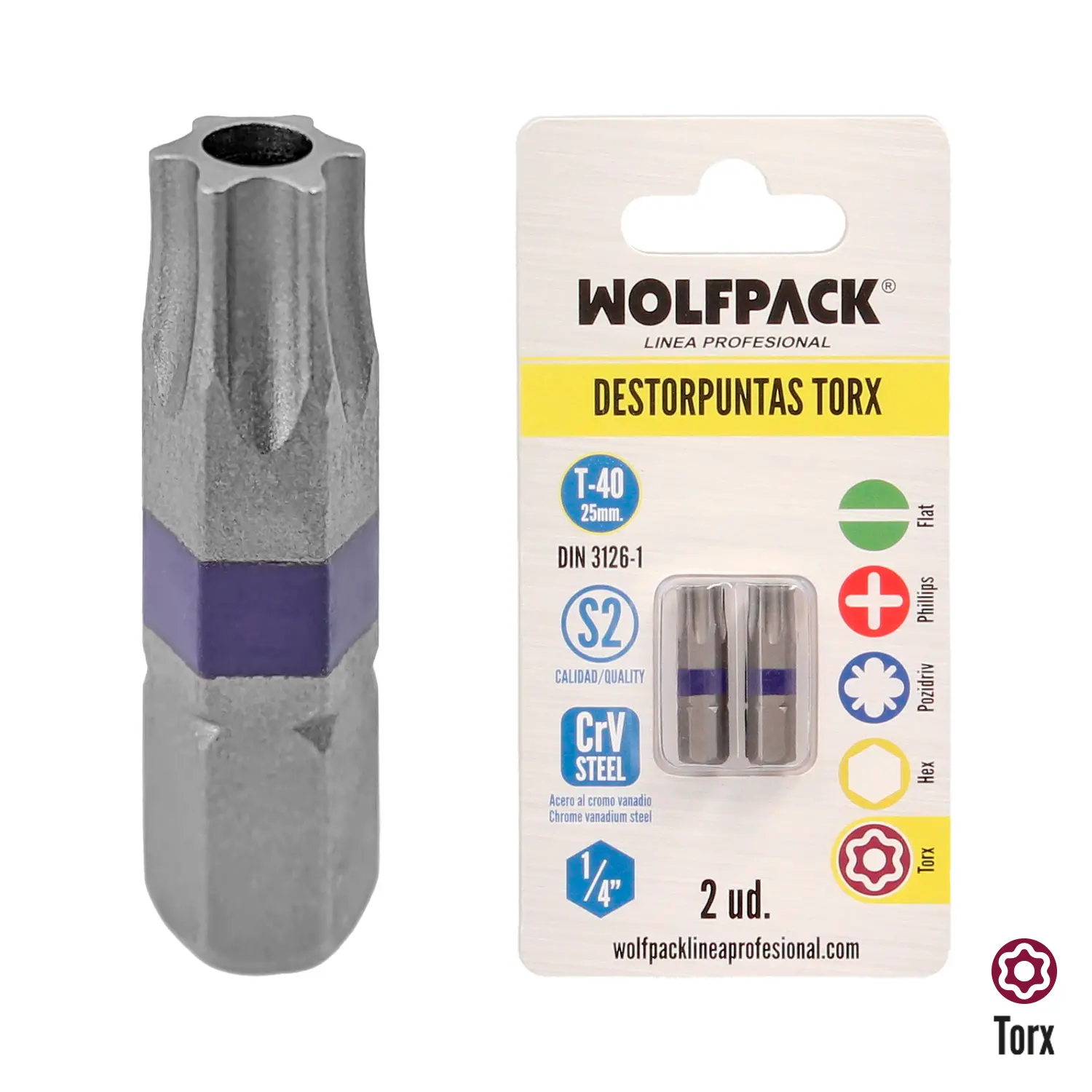 DESTORPUNTAS TORX T40 (2 PIEZAS) AC