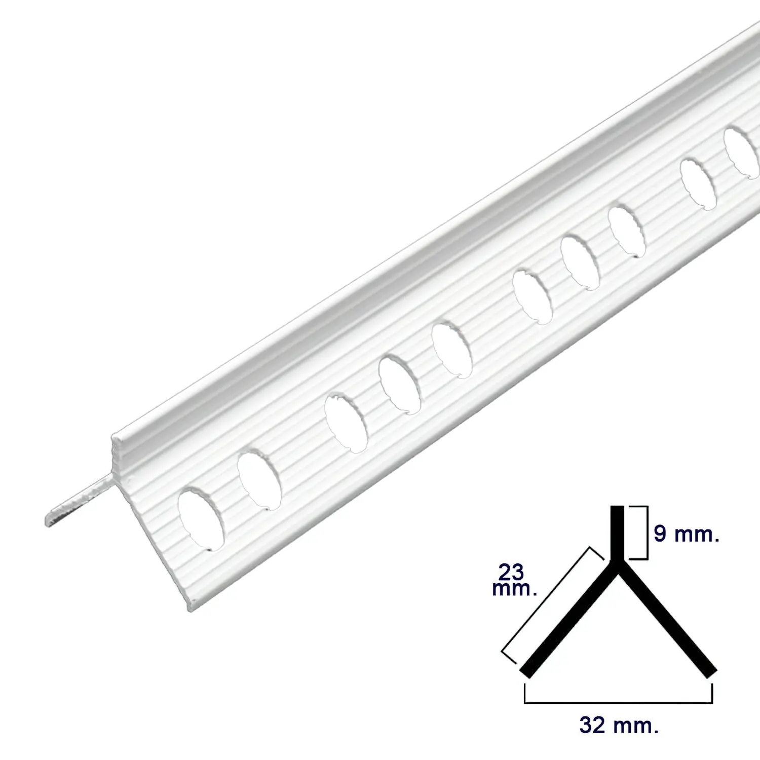 GUARDAVIVOS PVC FLECHA PARA MORTERO