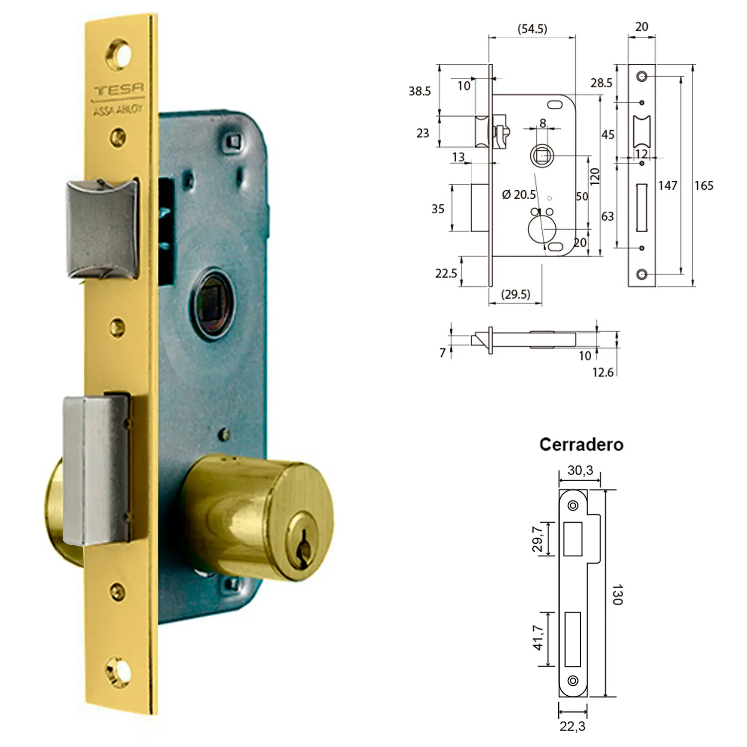 CERRADURA TESA 2000-HL/30