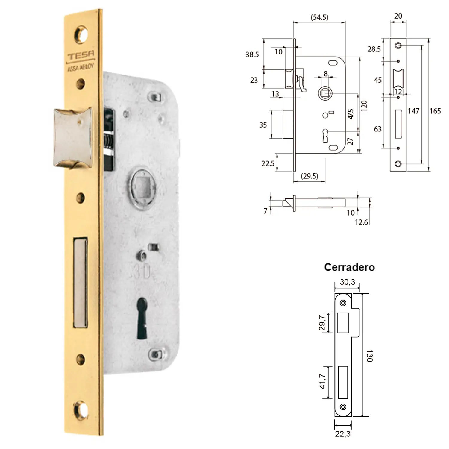 CERRADURA TESA 2002-HL/30