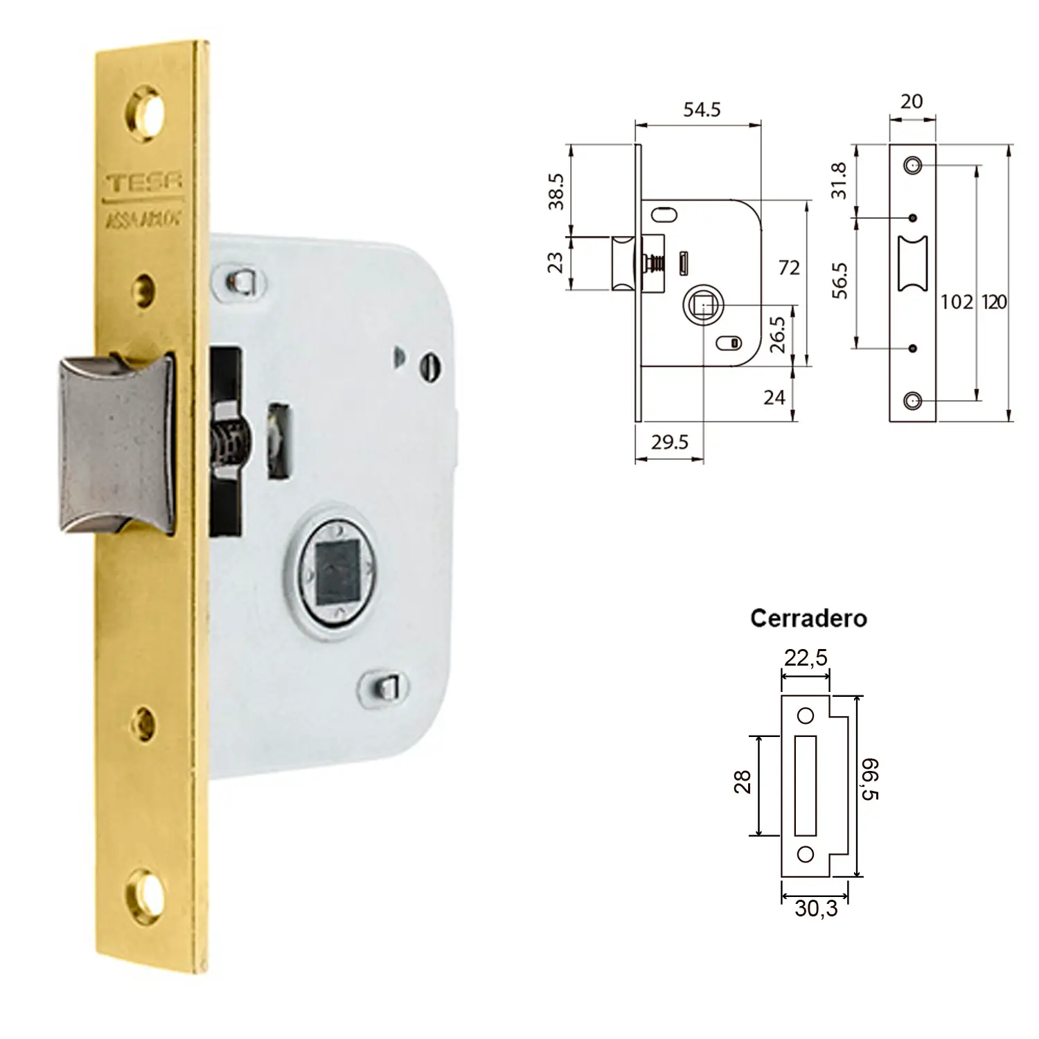 CERRADURA TESA 2005-HL/30
