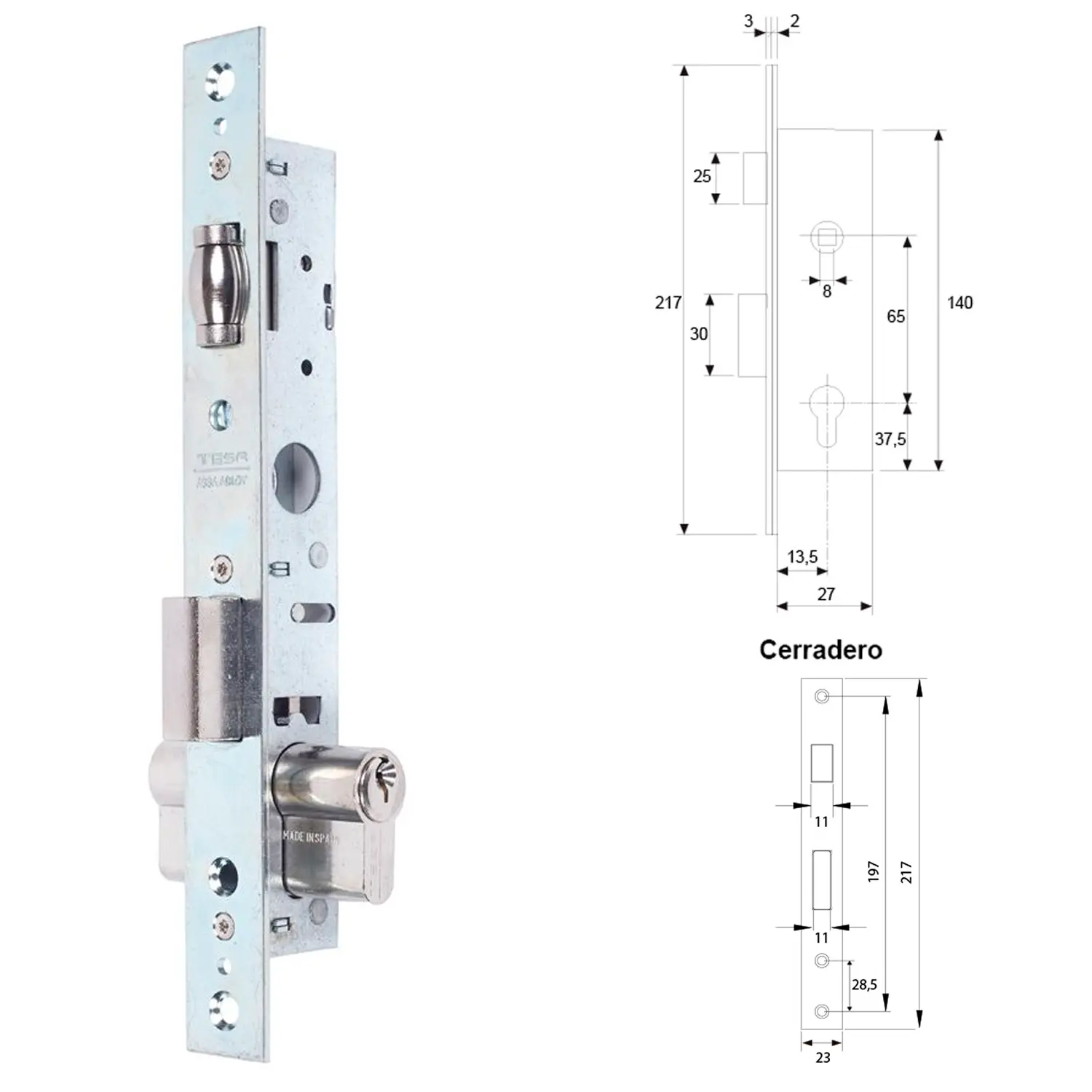 CERRADURA TESA 2206-HZ/15