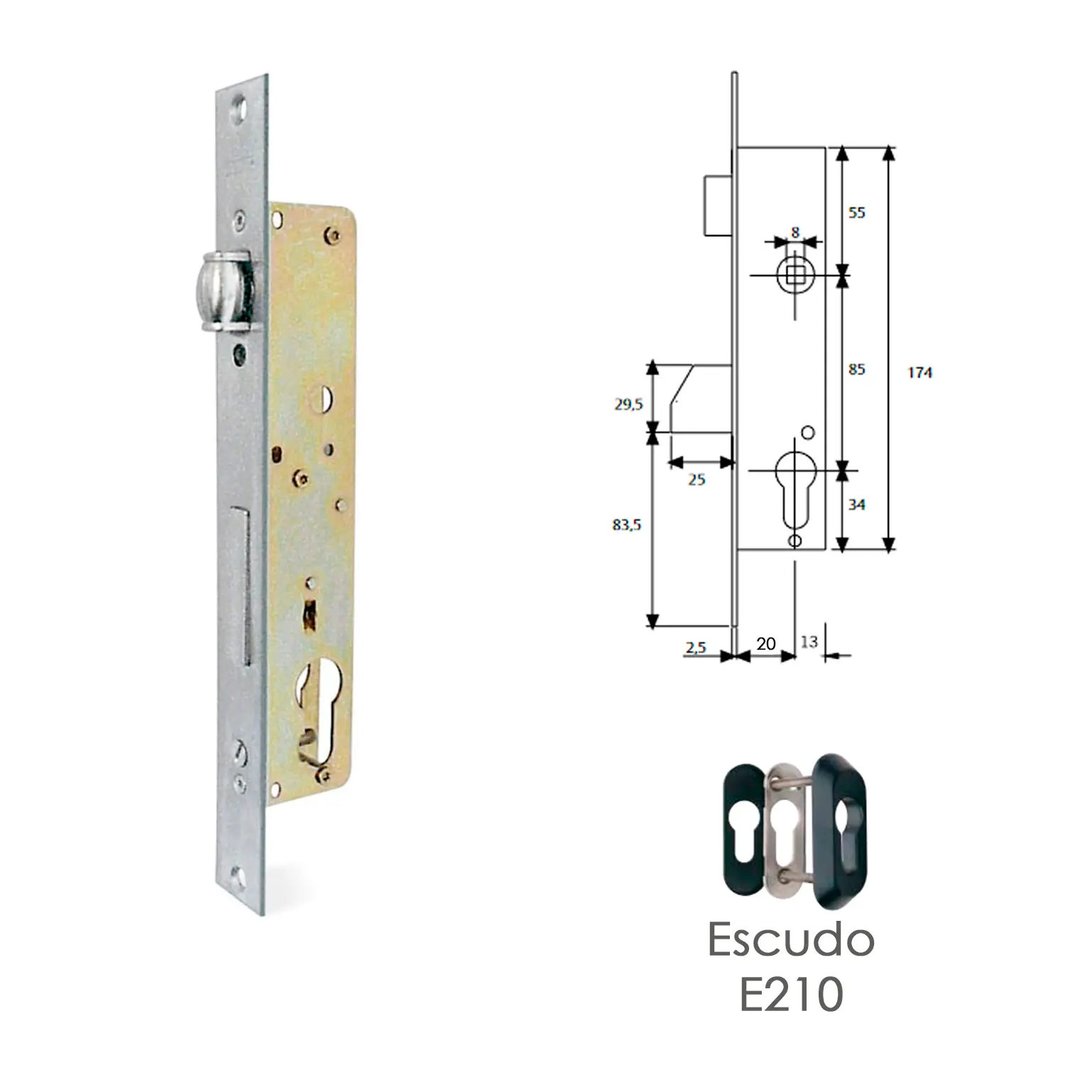 CERRADURA TESA 2216/20/3AI