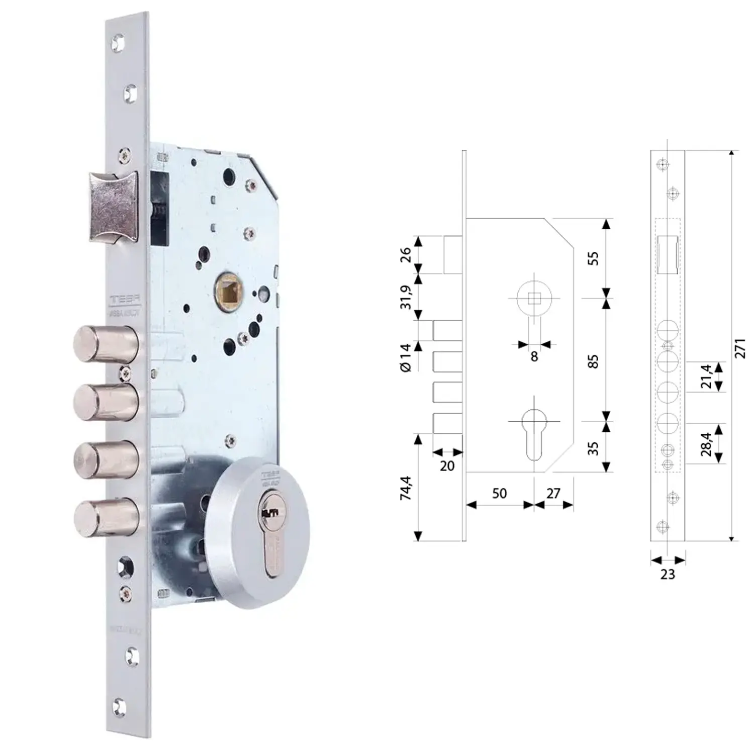 CERRADURA TESA SEGURIDAD R100B566 C