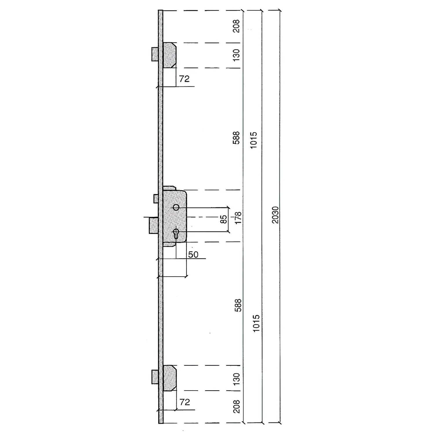 CERRADURA UCEM SEGURIDAD 2510/CL001