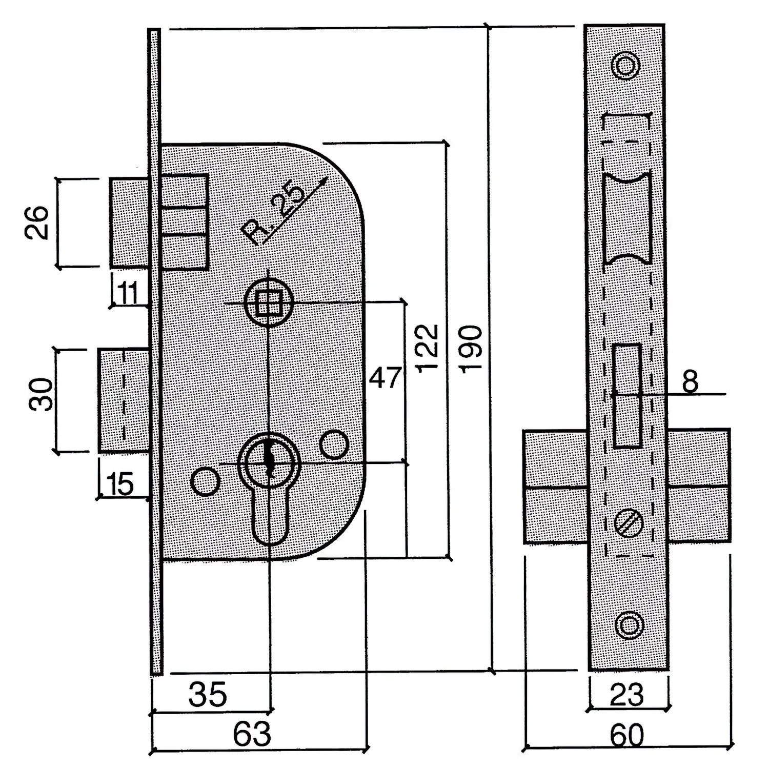 CERRADURA UCEM 5134-HL/40