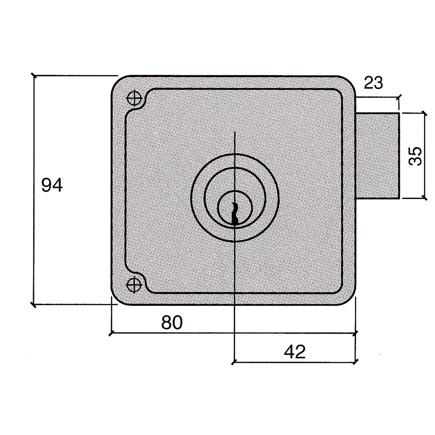 CERRADURA UCEM 4124-HB/ 8/ DERECHA