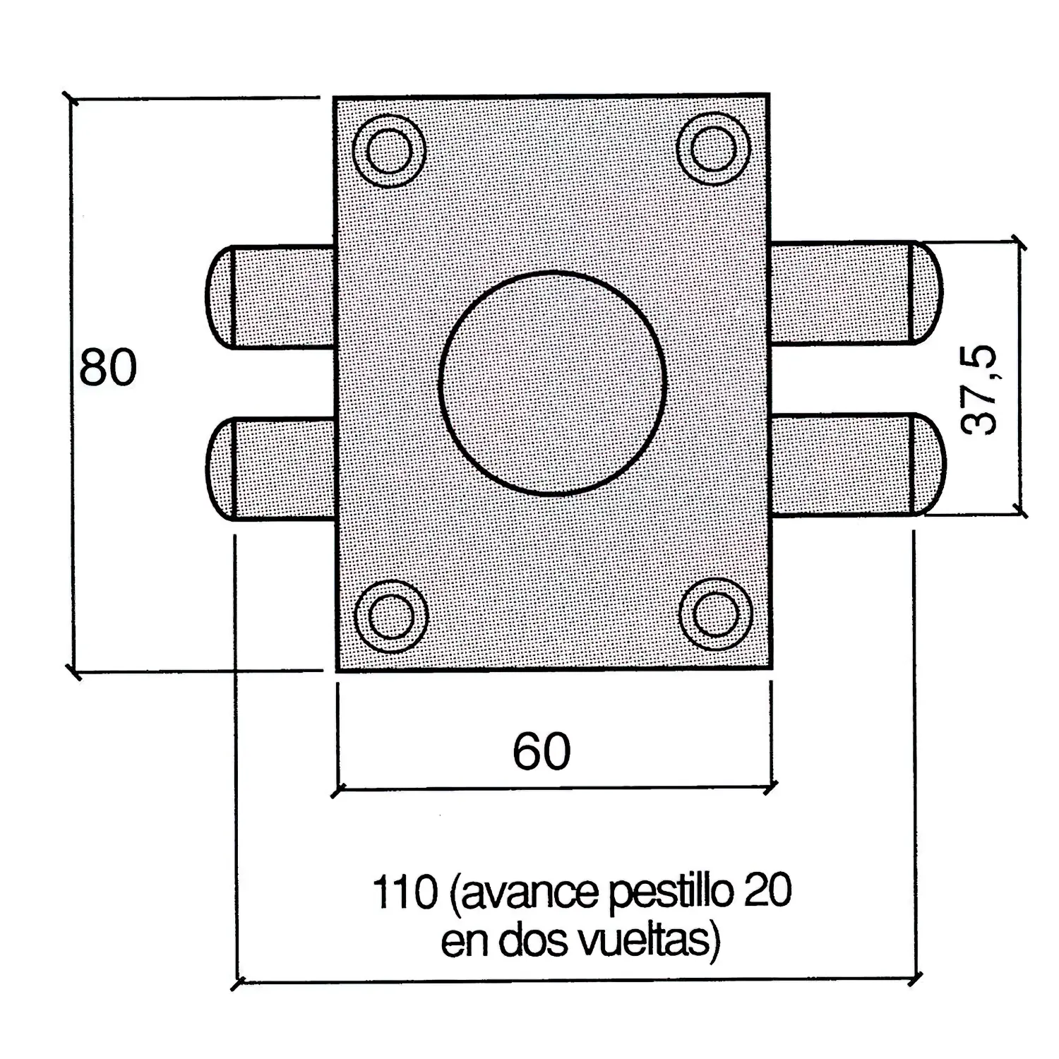 CERRADURA UCEM 4111-HB/60