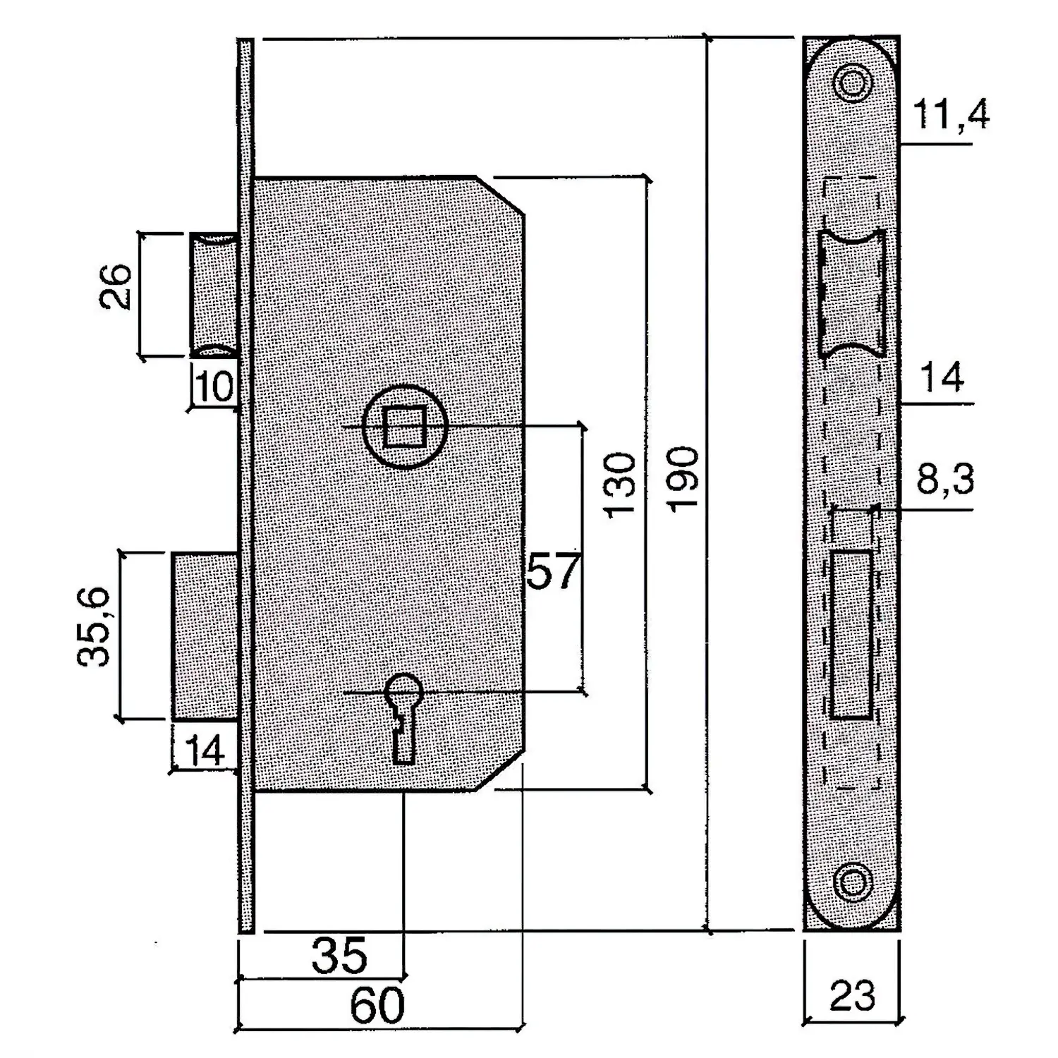 CERRADURA UCEM 6134-HL/35