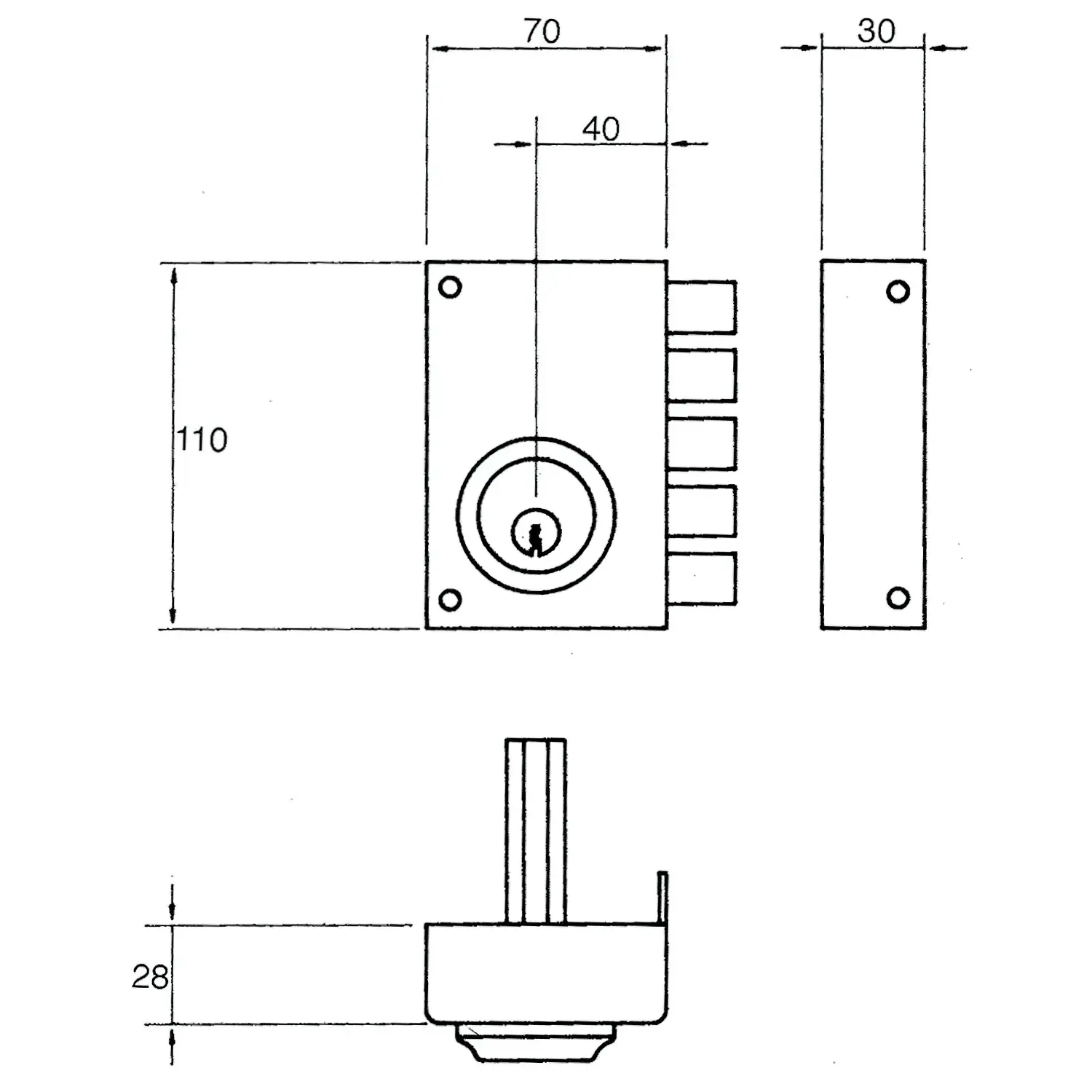 CERRADURA JIS  233           11X7/ 