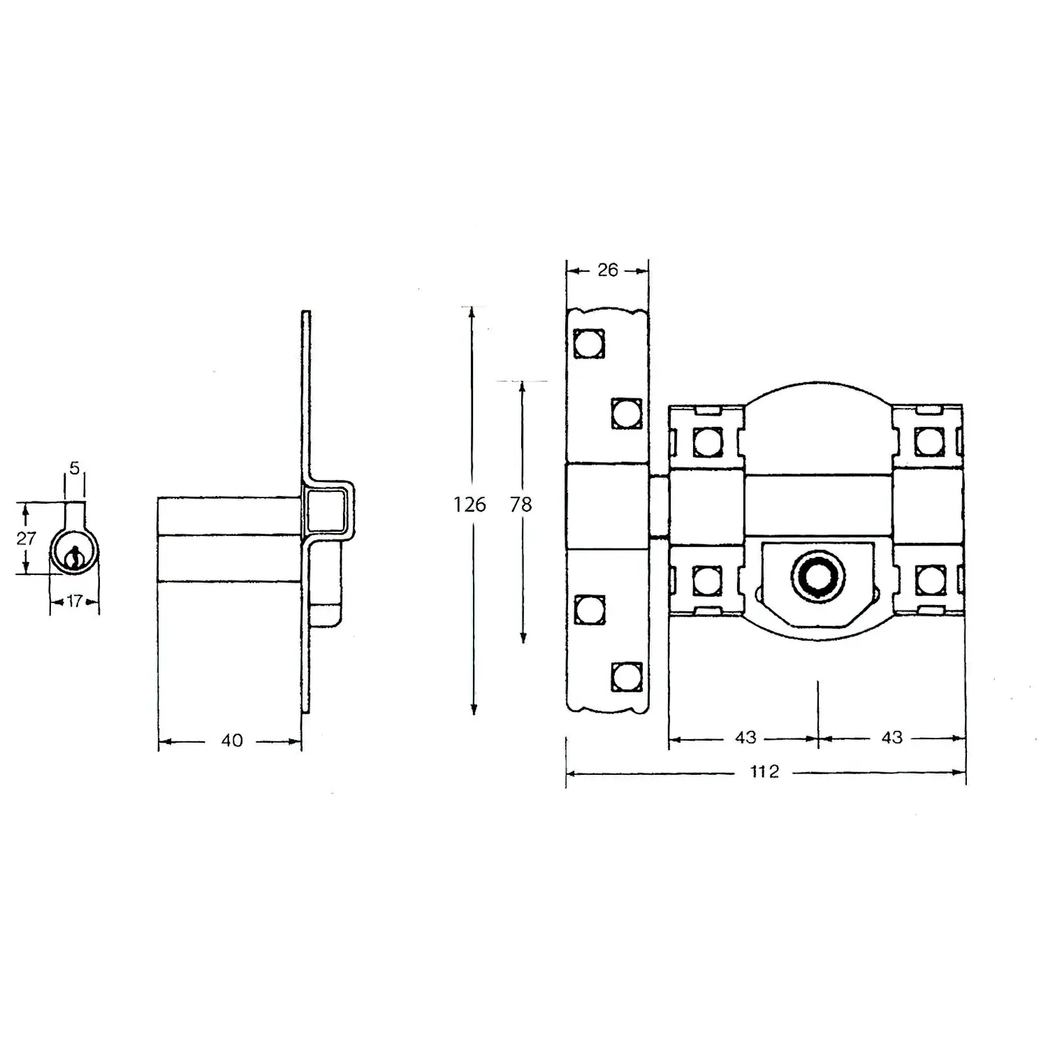 CERROJO FAC UNION ELECTRICA 300-R/ 