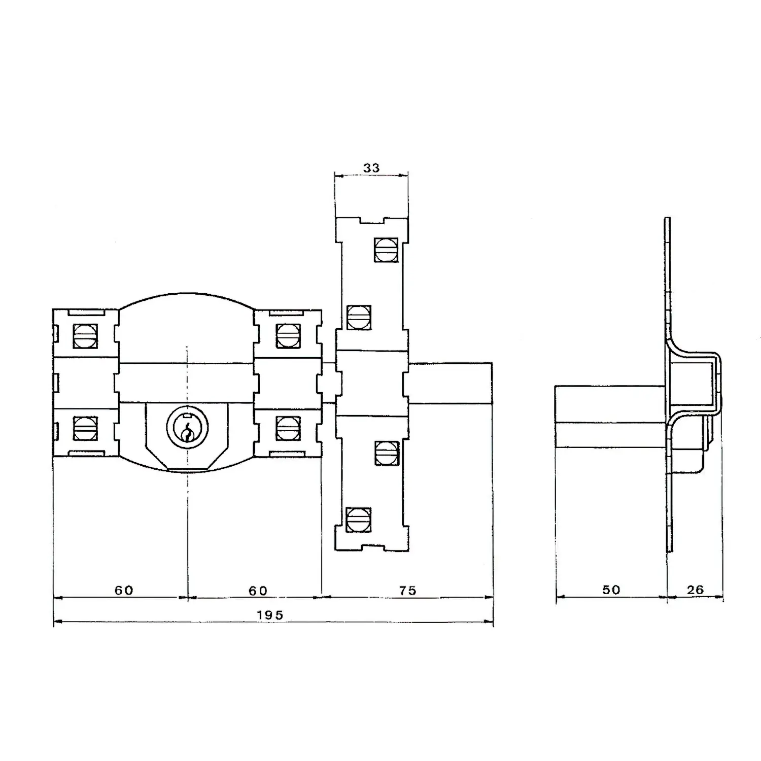 CERROJO FAC 301-L/120-P