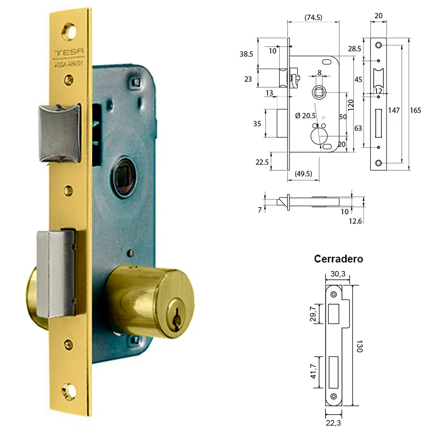 CERRADURA TESA 2000-HL/50