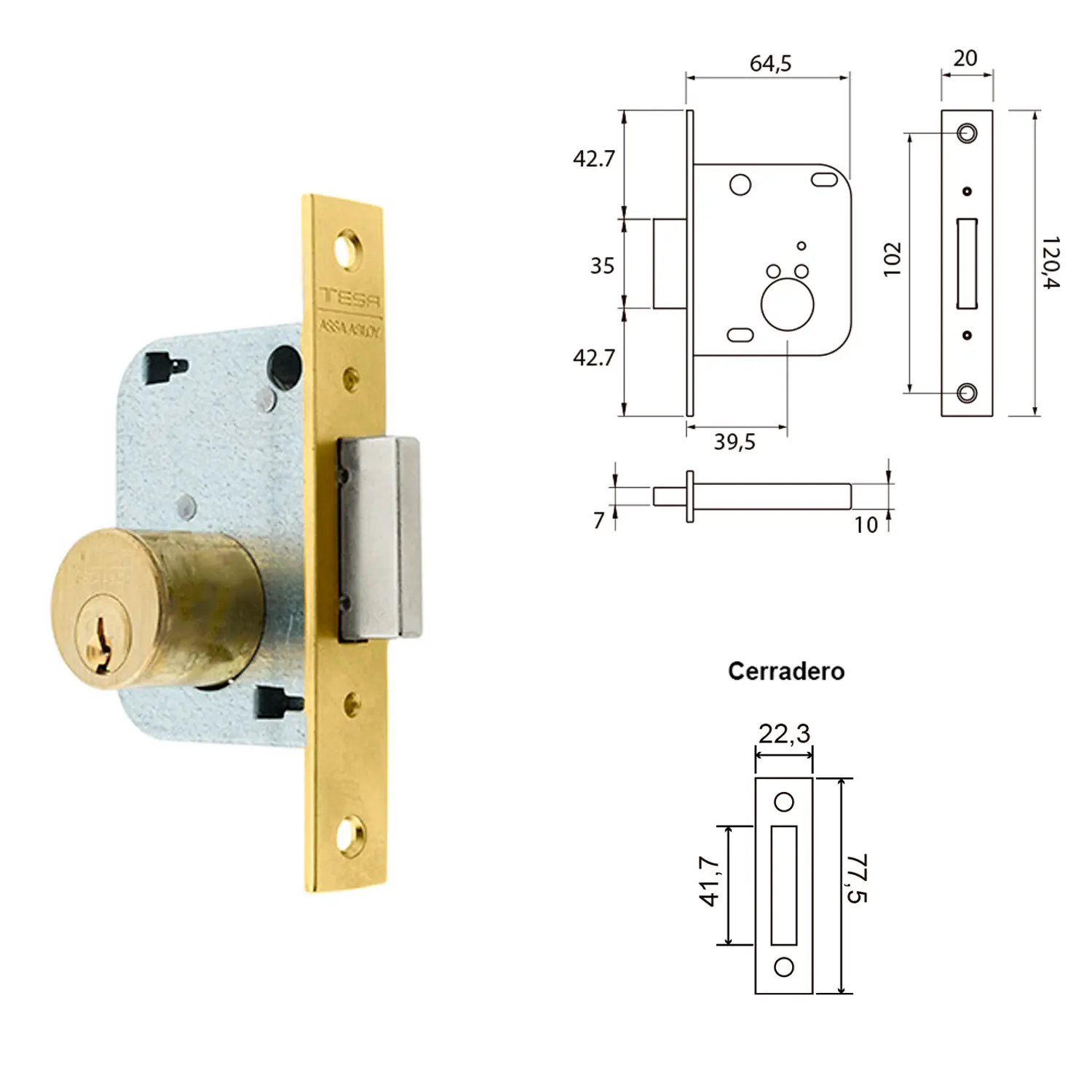 CERRADURA TESA 2001-HL/40