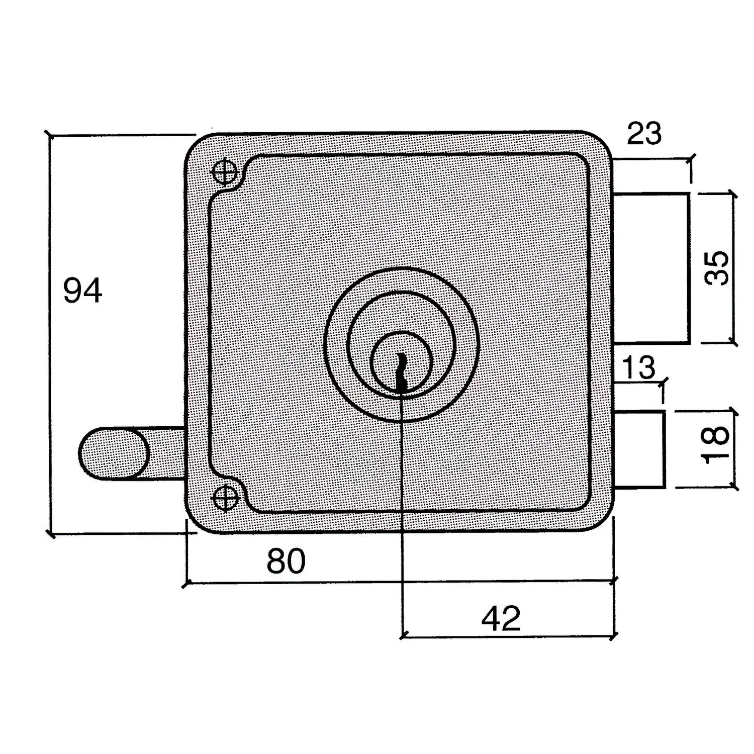 CERRADURA UCEM 4125-HB/ 8/ IZQUIERD