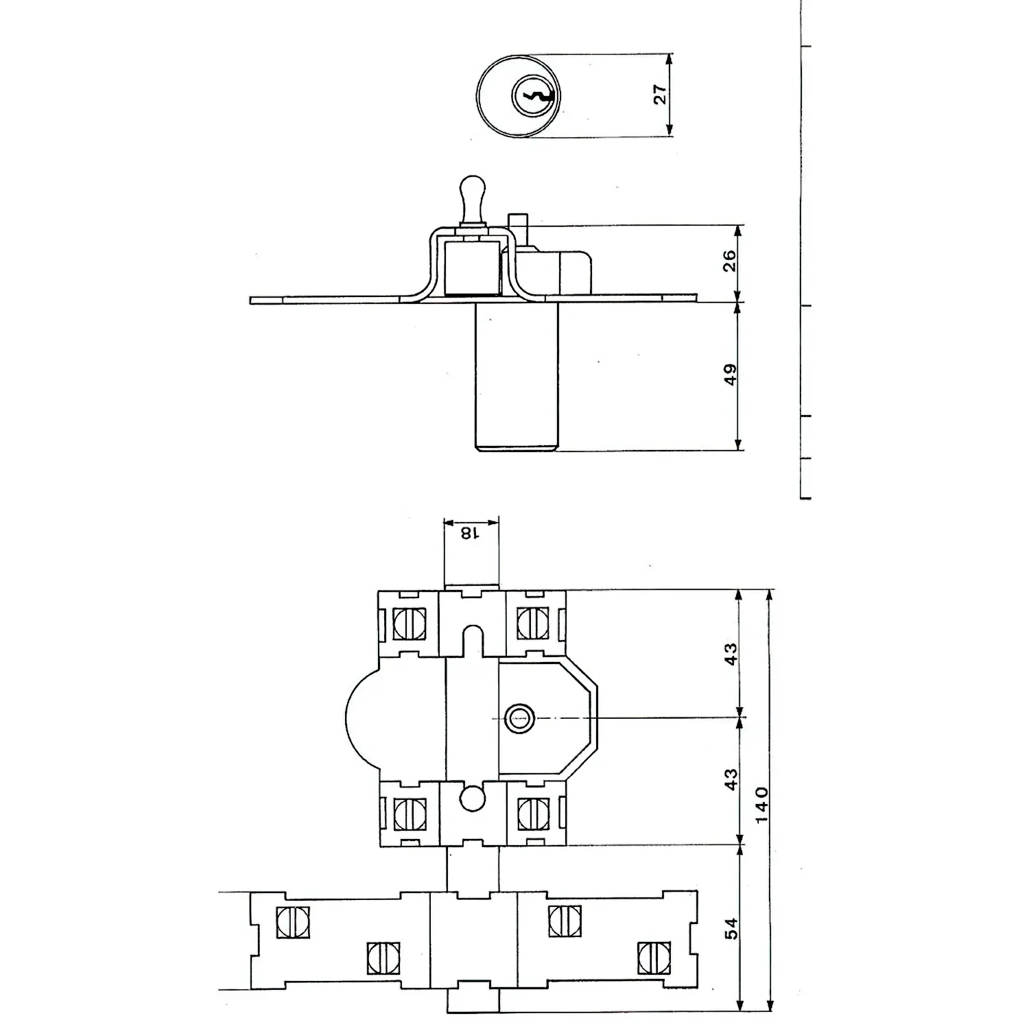 CERROJO FAC 201-R/ 80-P