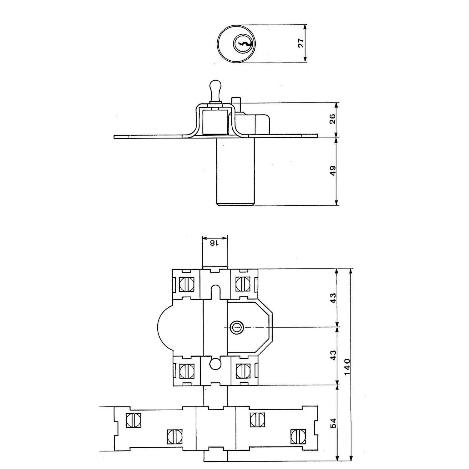 CERROJO FAC 201-R/ 80-N GAS CASTILL