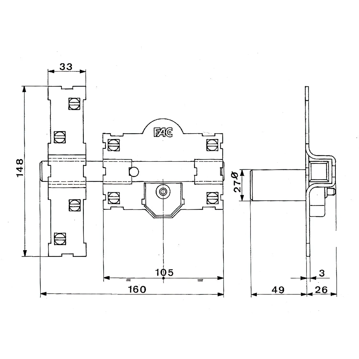 CERROJO FAC 101-R/105-P