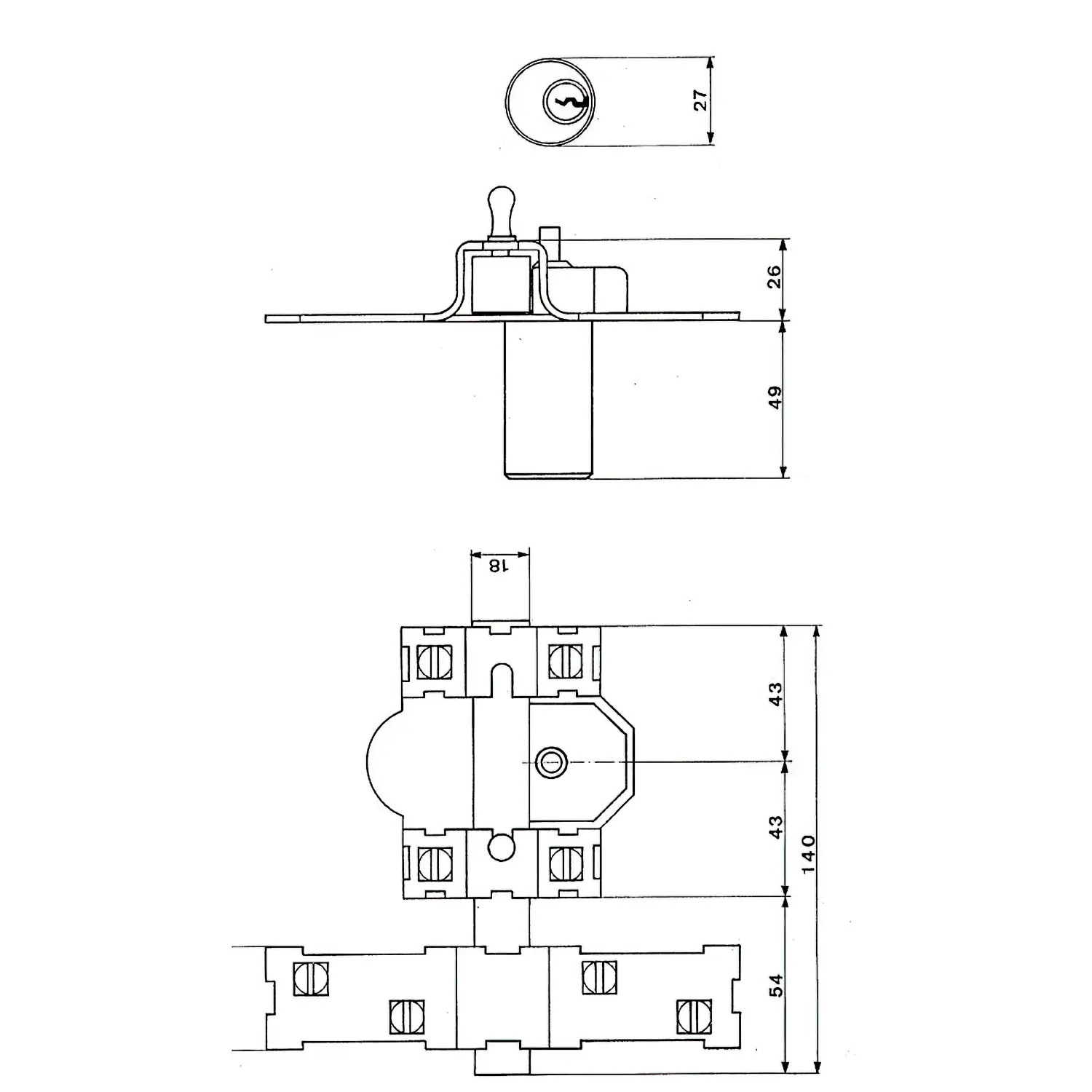 CERROJO FAC 201-R/ 80-P      BOMBIL