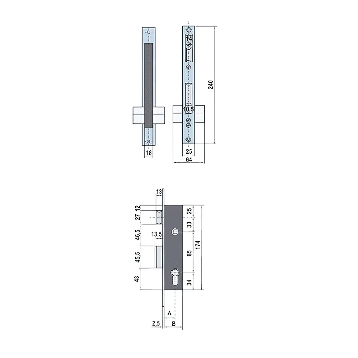 CERRADURA LINCE 5530-20    FRENTE I