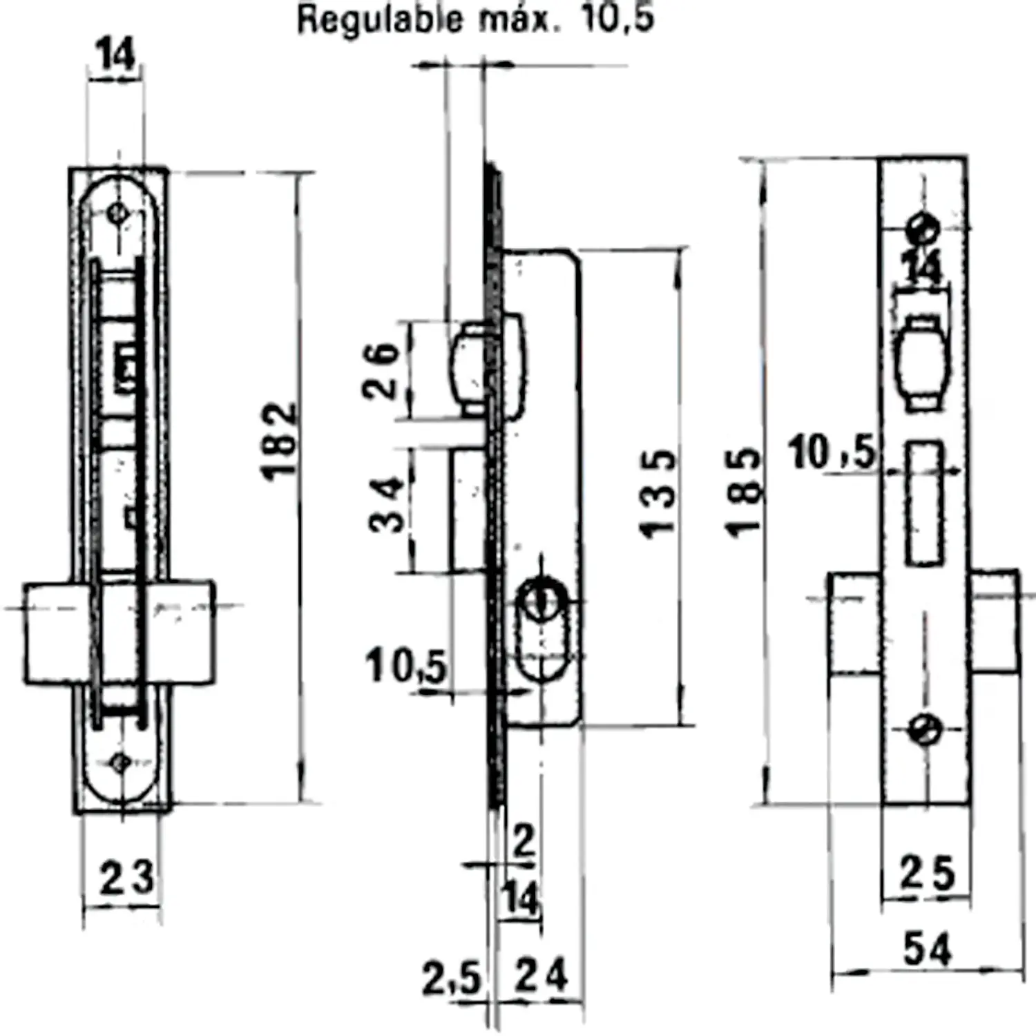 CERRADURA LINCE 5551 ALUMINIO   14 