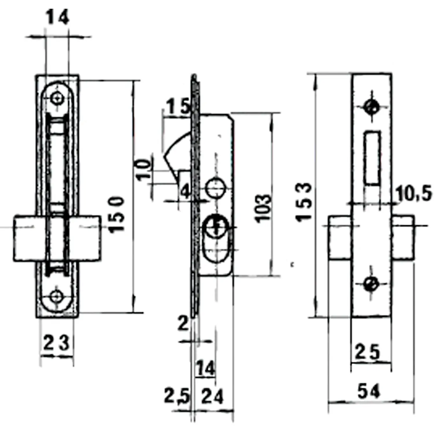 CERRADURA LINCE 5555 ALUMINIO   14 