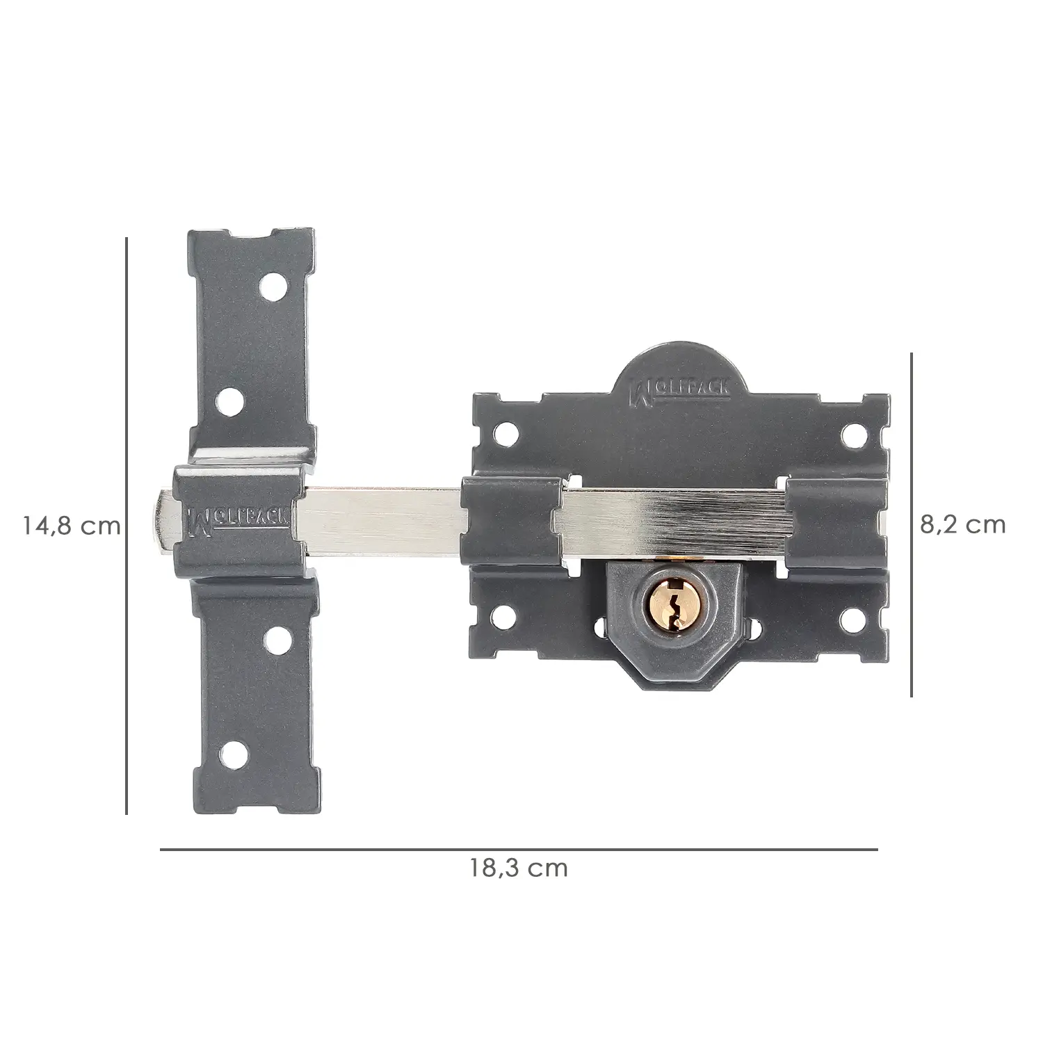 CERROJO B-4 LLAVE 2 LADOS PASADOR D